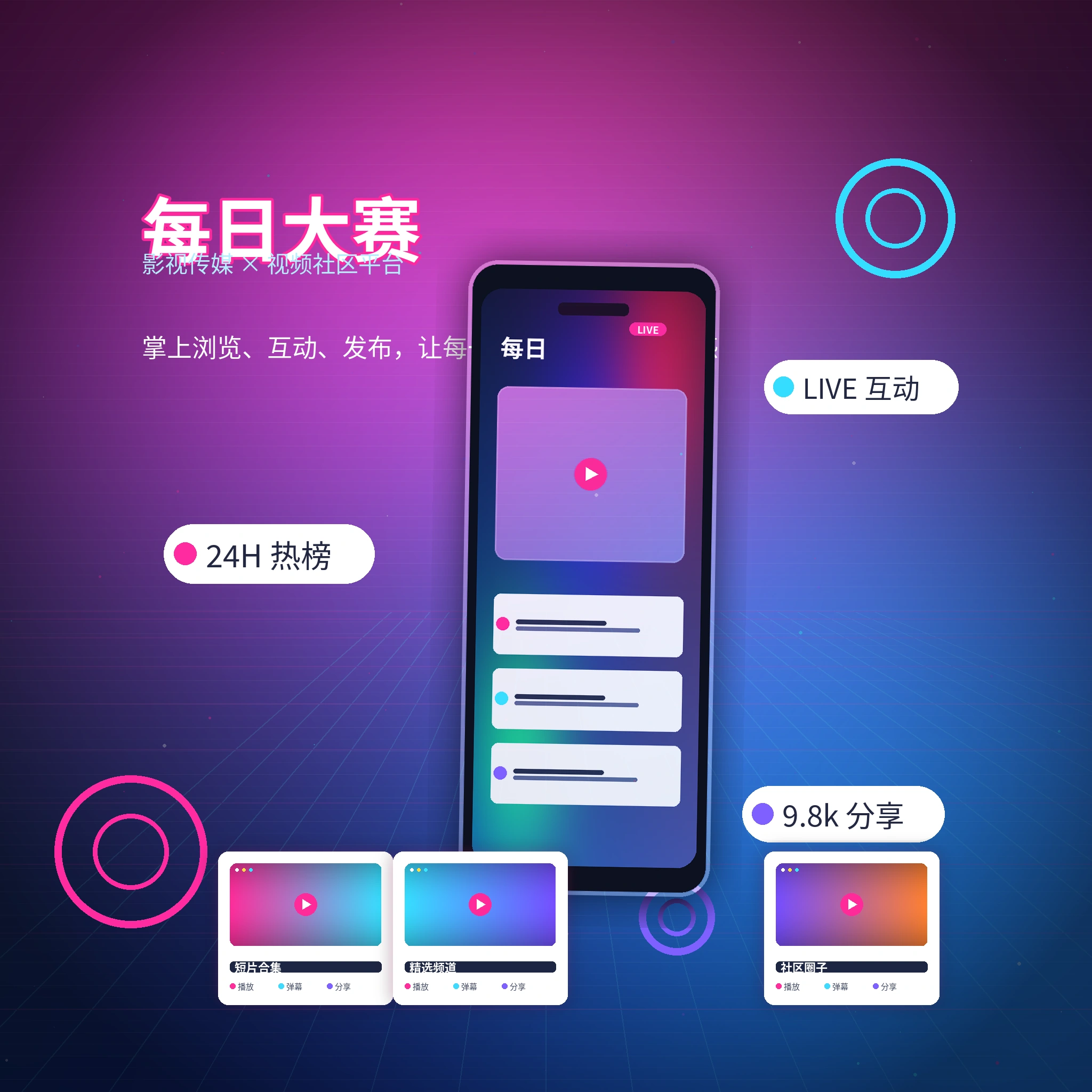 每日大赛APP内容浏览界面